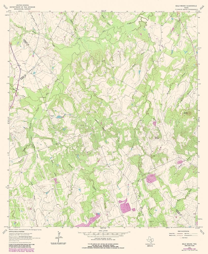 Bald Mound Texas Quad - USGS 1963