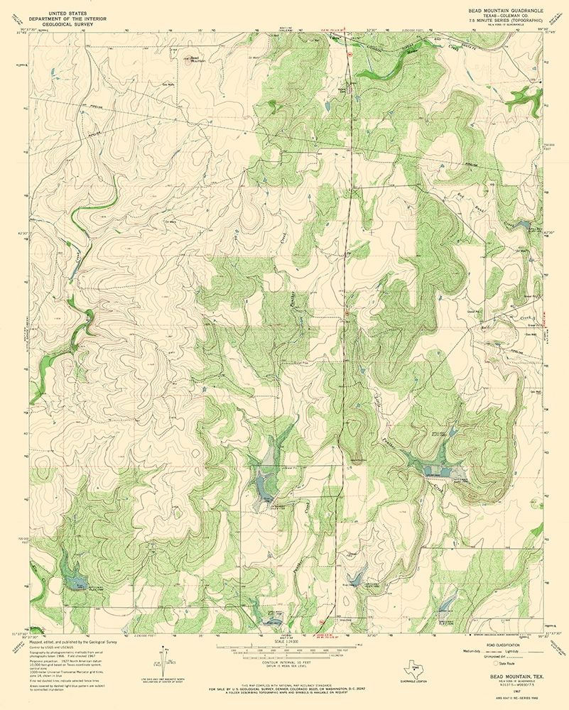 Bead Mountain Texas Quad - USGS 1967