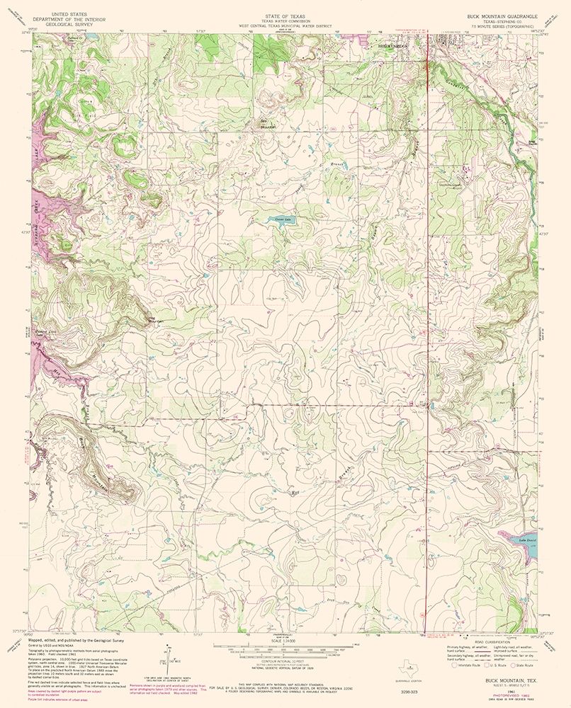 Buck Mountain Texas Quad - USGS 1961