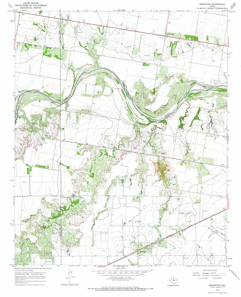 Bomarton Texas Quad - USGS 1966