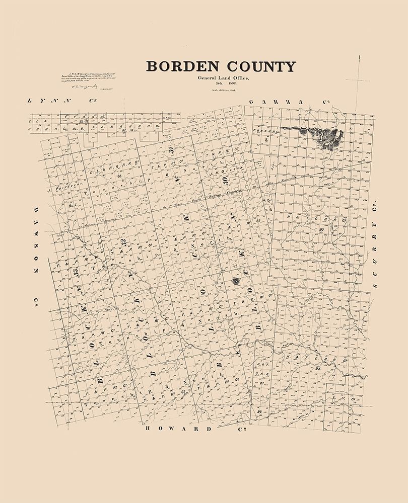 Borden County Texas - 1892