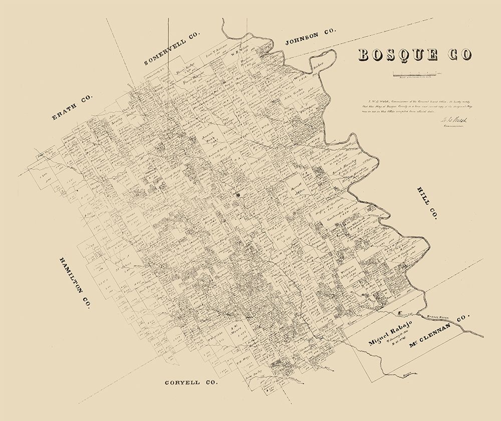 Bosque County Texas - Walsh 1879
