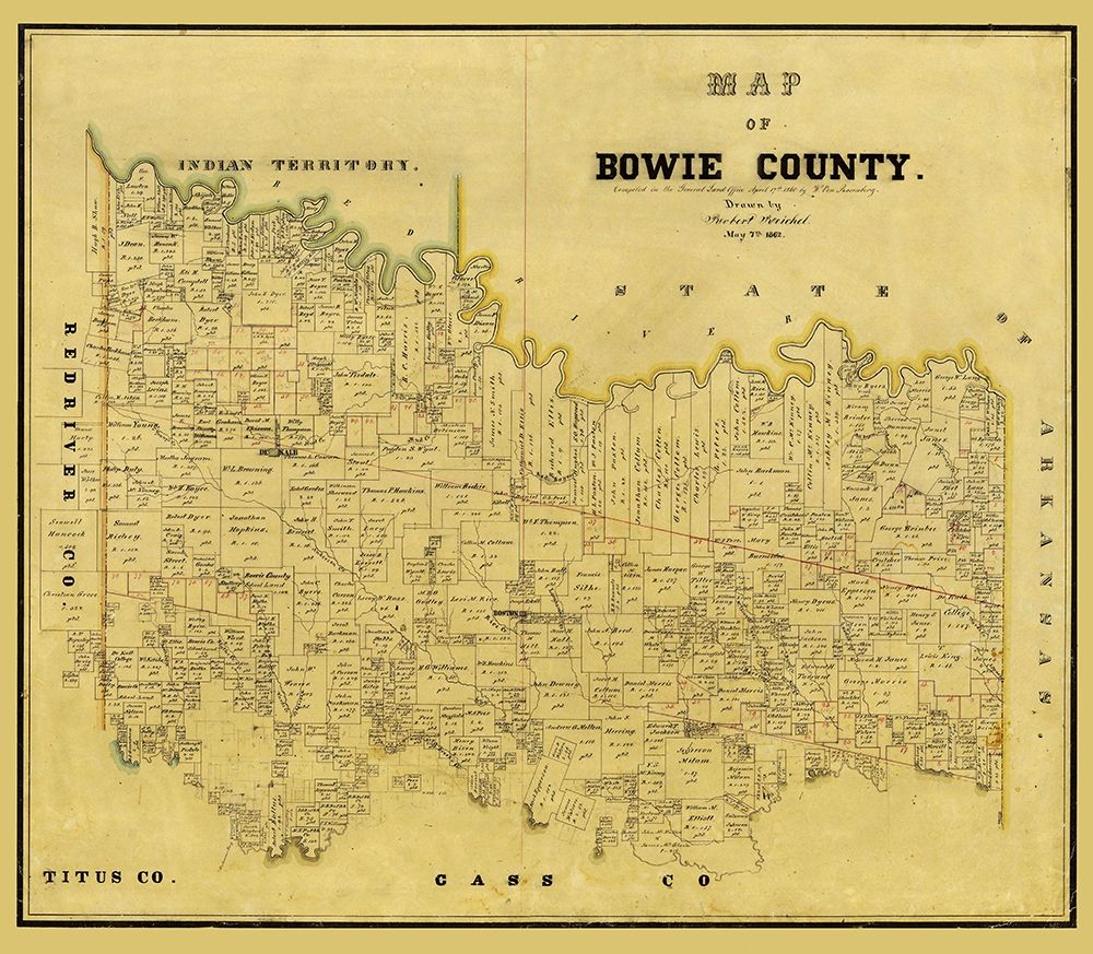 Bowie County Texas - Rosenberg 1860
