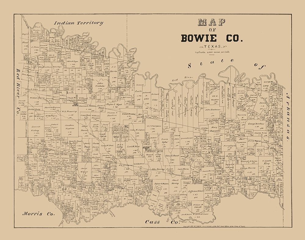 Bowie County Texas - Walsh 1879
