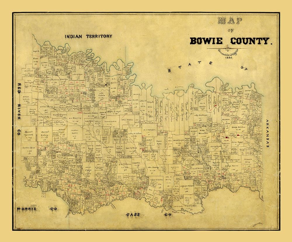 Bowie County Texas - 1884