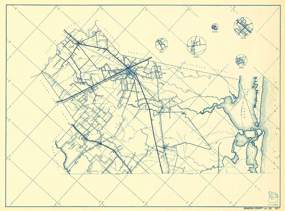 Brazoria Texas Highway - 1936
