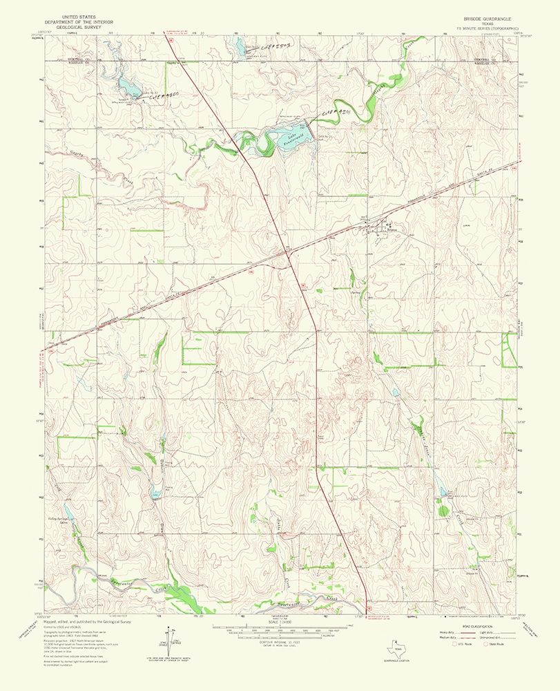 Briscoe Texas Quad - USGS 1965