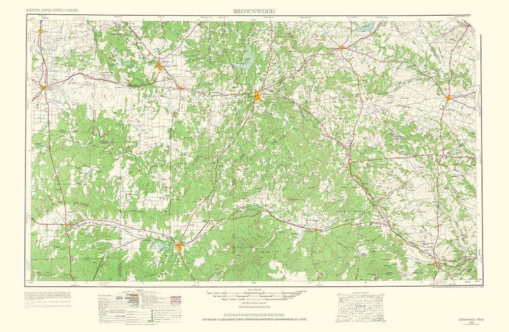 Brownwood Texas Quad - USGS 1965