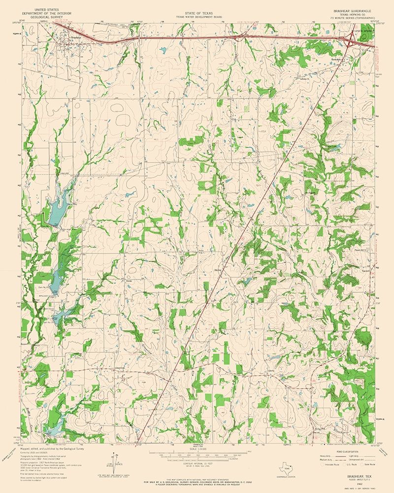 Brashear Texas Quad - USGS 1962
