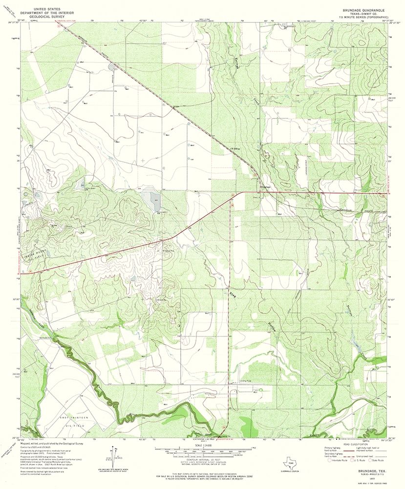 Brundage Texas Quad - USGS 1972