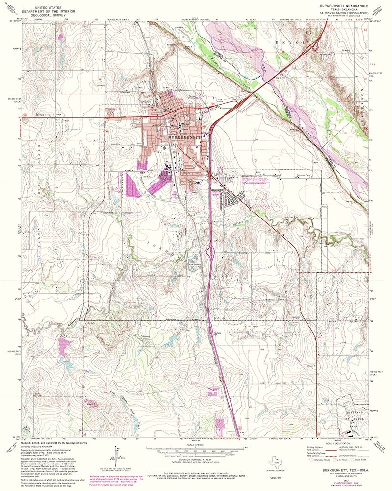 Burkburnett Texas Quad - USGS 1972
