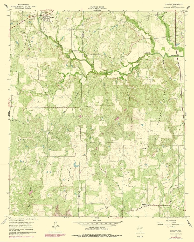 Burkett Texas Quad - USGS 1960
