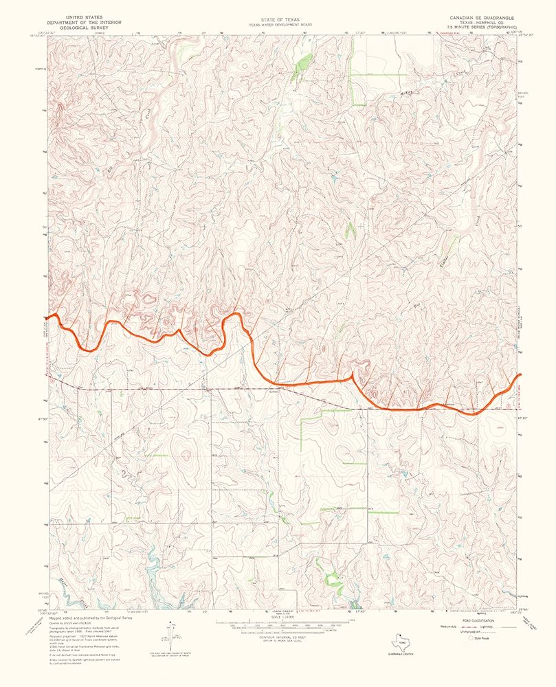 Canadian Southeast Texas Quad - USGS 1970
