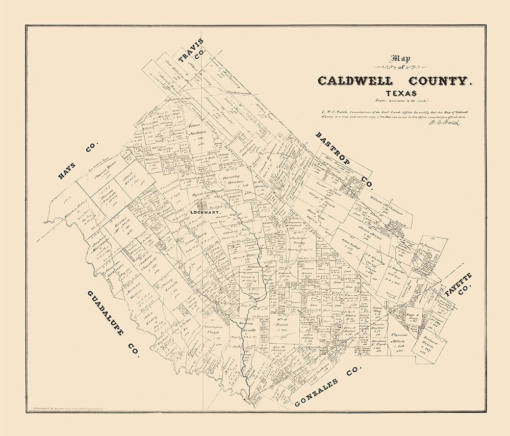 Caldwell County Texas - Walsh 1879
