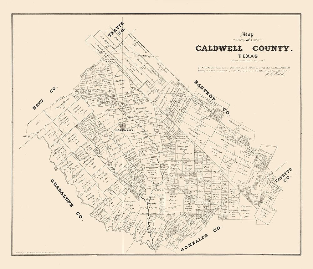 Caldwell County Texas - Walsh 1880