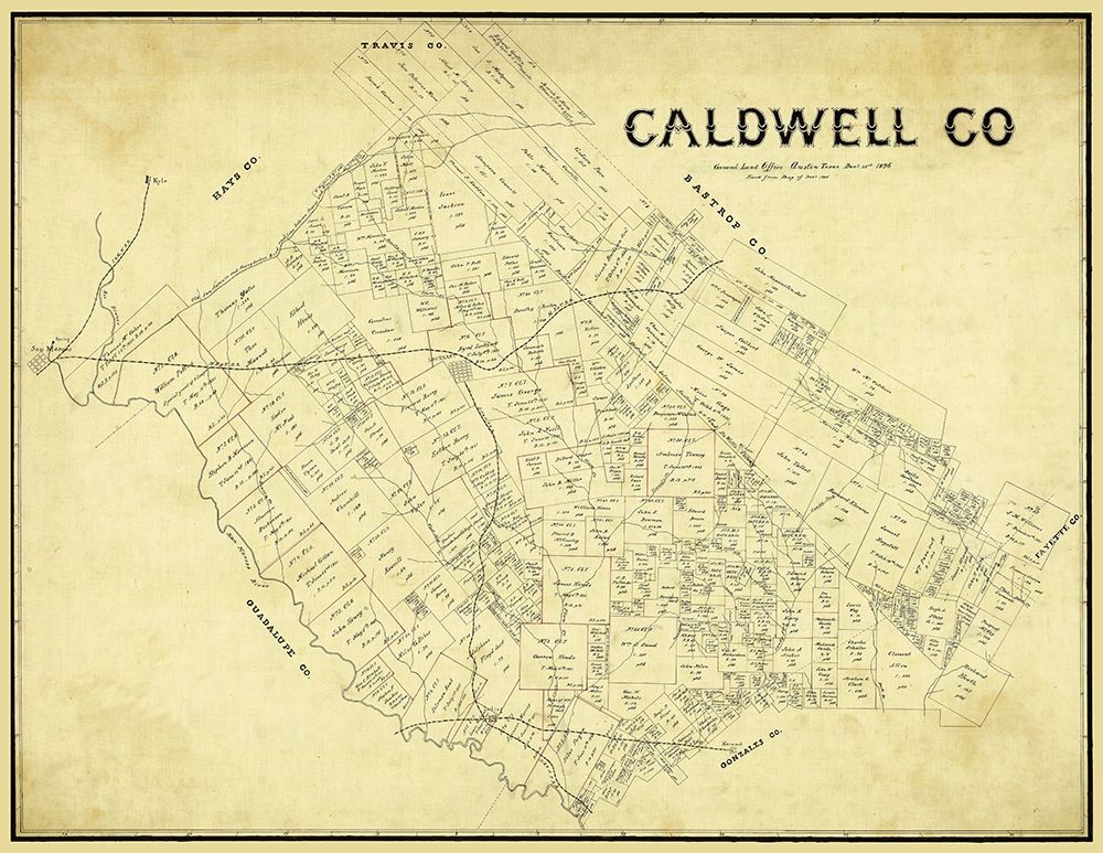 Caldwell County Texas - 1896