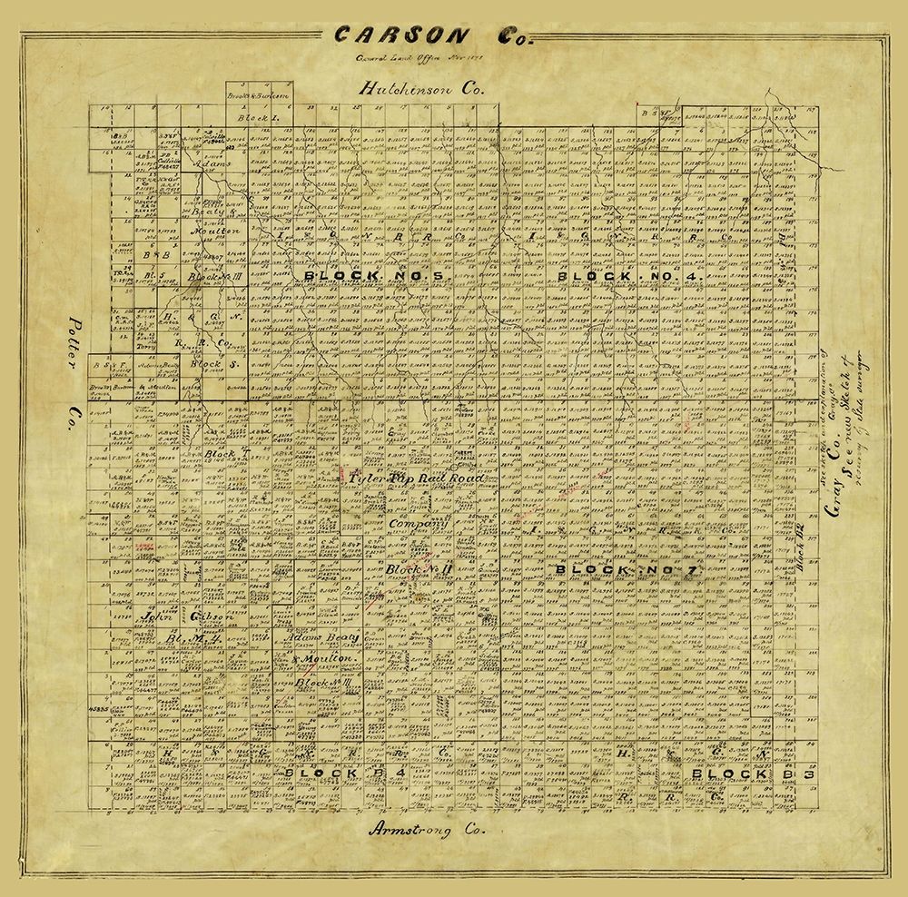 Carson County Texas - 1878