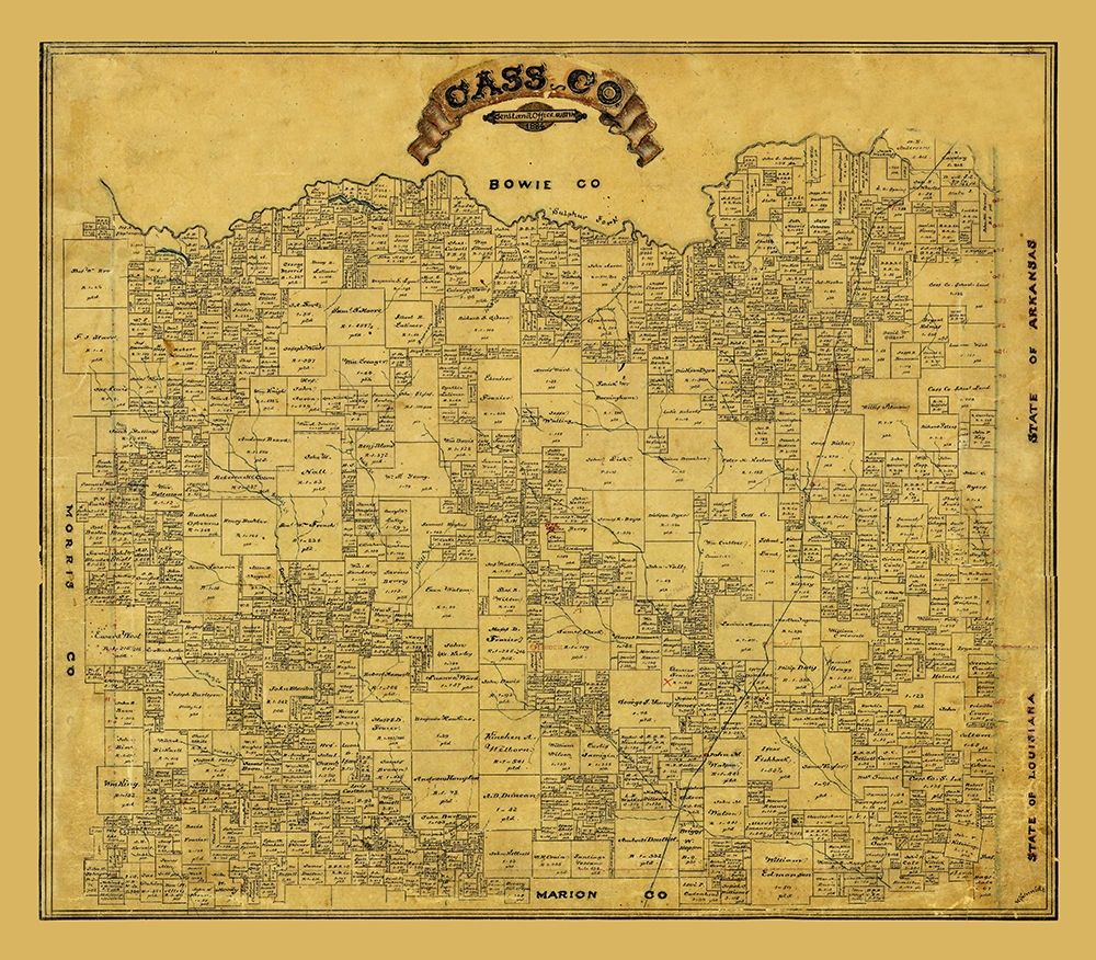 Cass County Texas - 1884