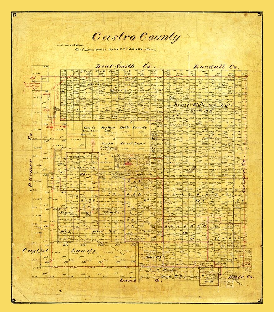 Castro County Texas - Pressler 1891