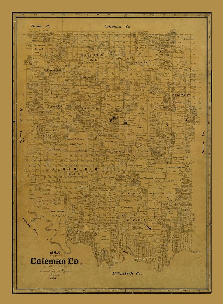 Coleman County Texas - Clark 1895