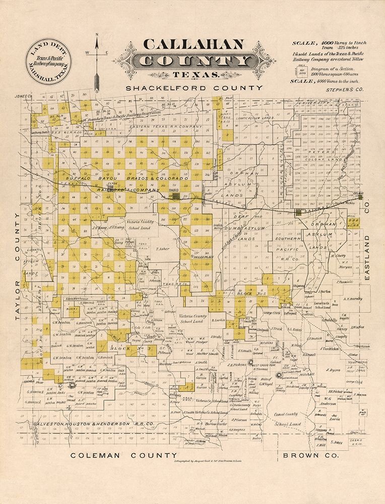 Callahan County Texas - Gast 1870