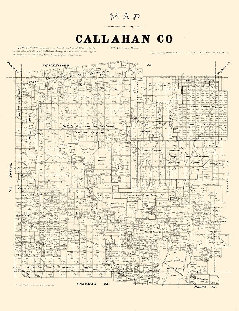 Callahan County Texas - Walsh 1879