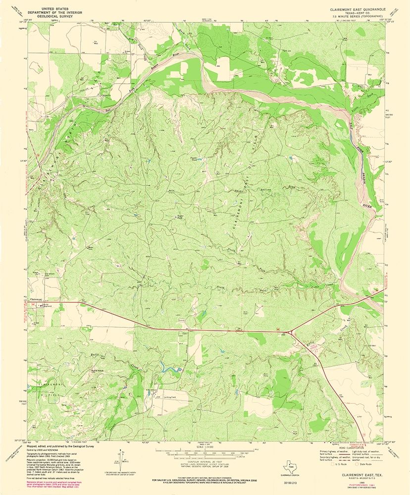 Clairemont East Texas Quad - USGS 1981