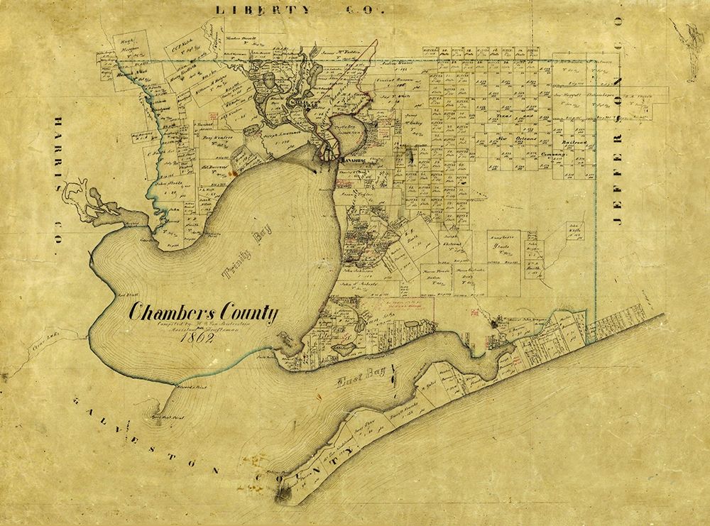 Chambers County Texas - Bieberstein 1862