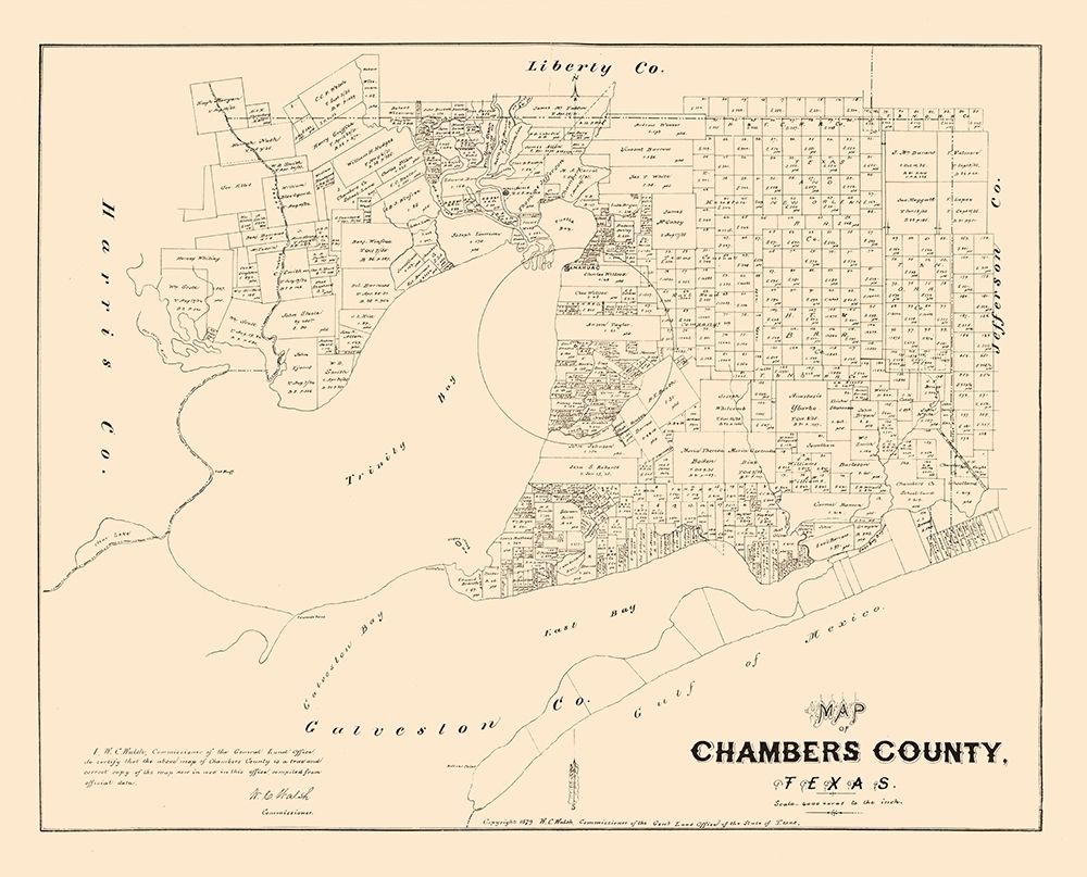 Chambers County Texas - Walsch 1879