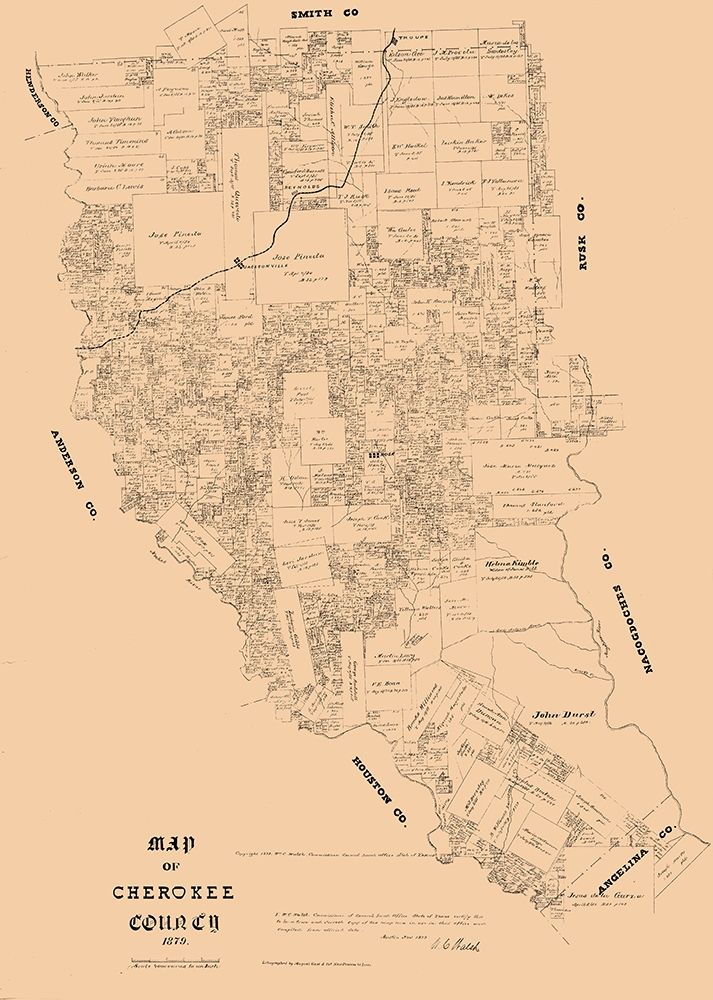Cherokee County Texas - Walsh 1879