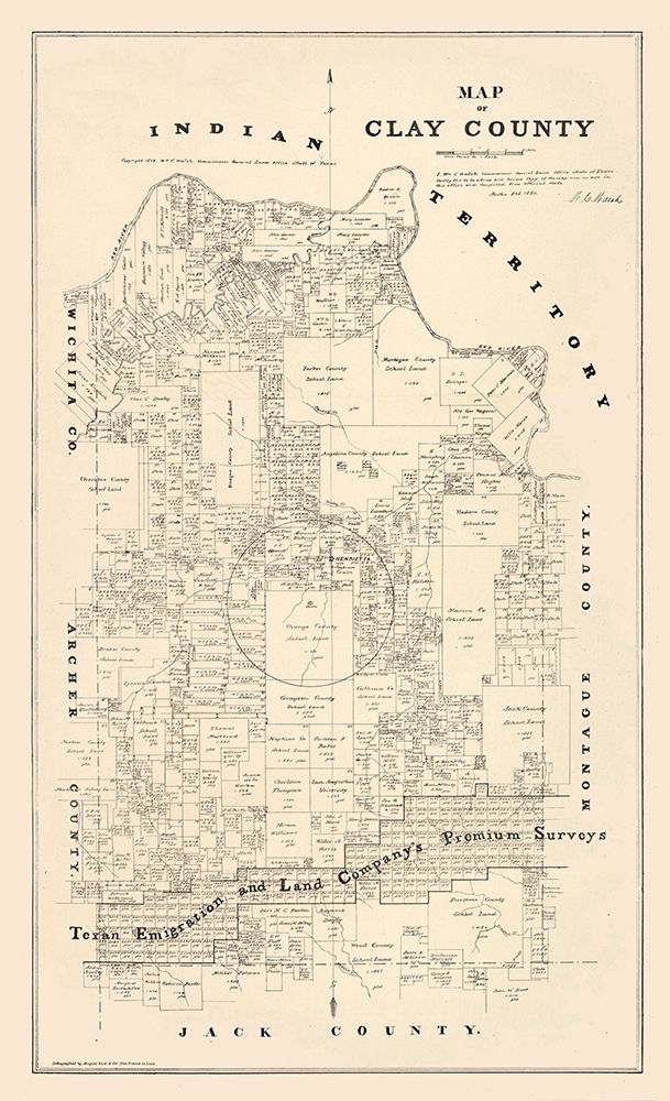 Clay County Texas - Walsh 1880