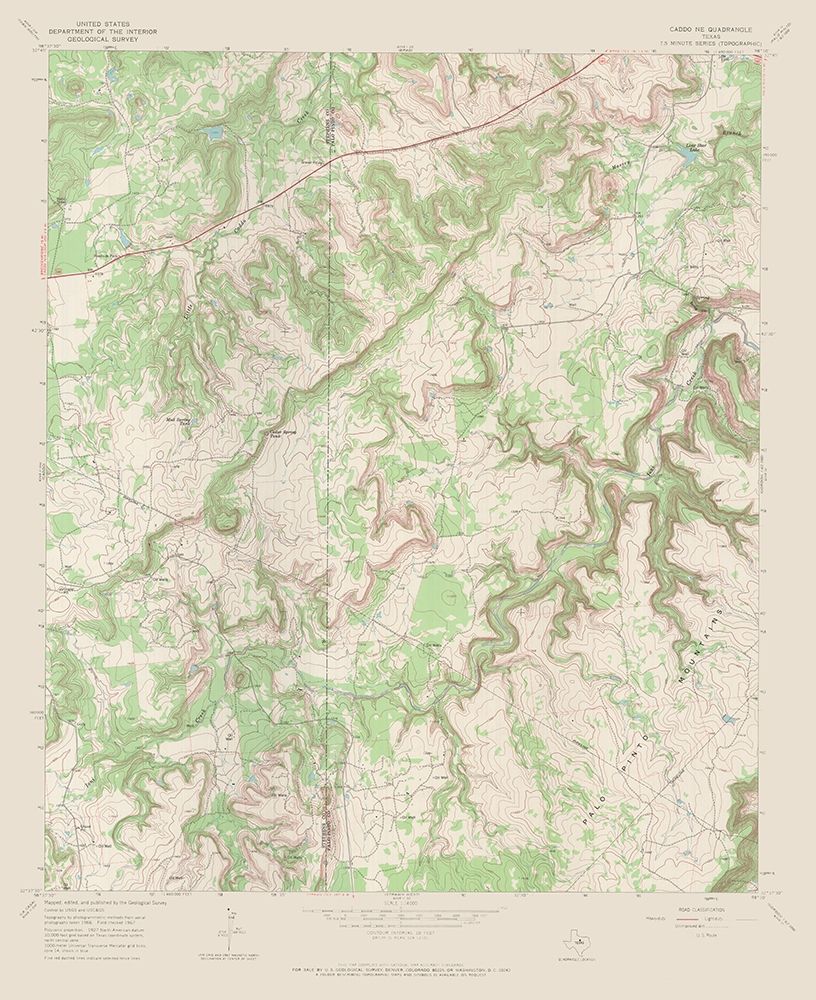 Caddo NE Texas Quad - USGS 1967