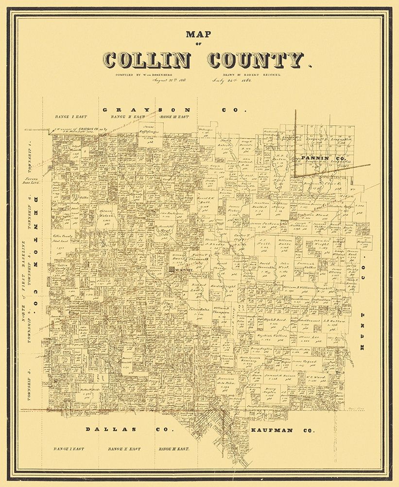 Collin Texas Landowner - Rosenberg 1861
