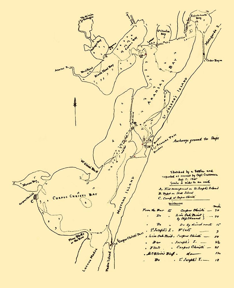 Corpus Christi Waterways - 1845