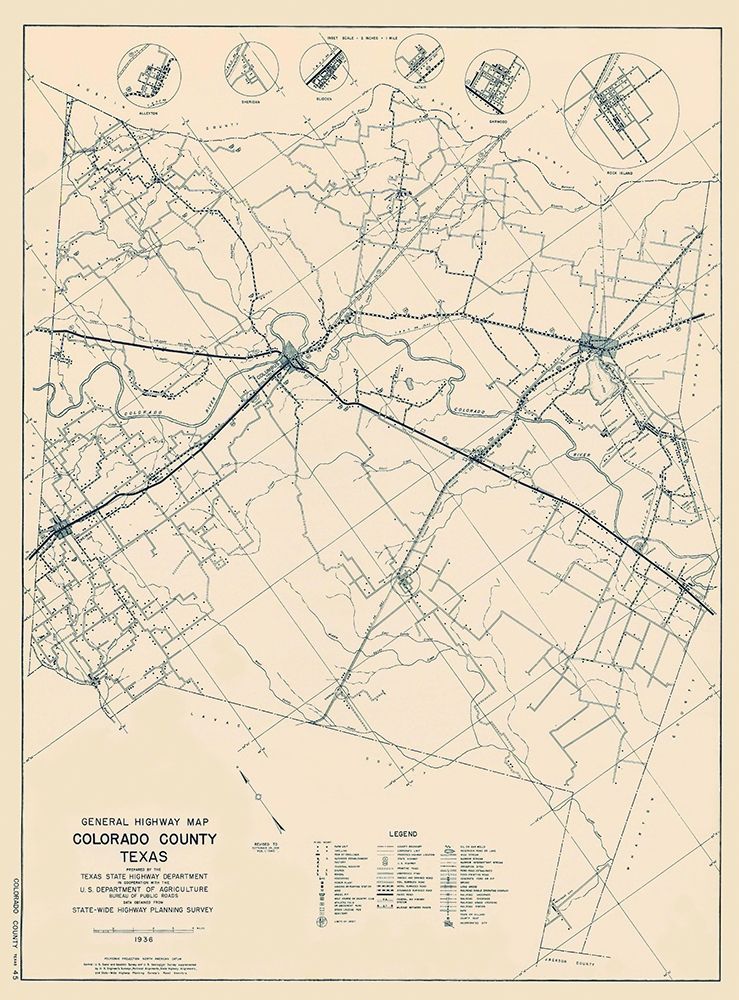 Colorado Texas Highway - Highway Dept 1936