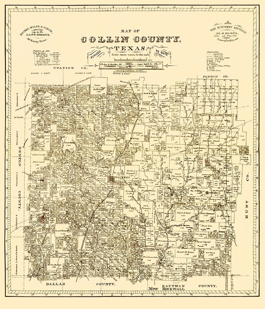 Collin Texas Landowner - Gast 1881