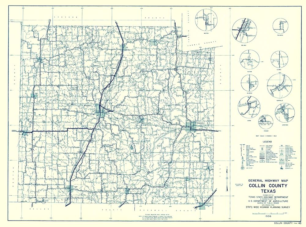 Collin Texas Highway - Highway Dept 1936