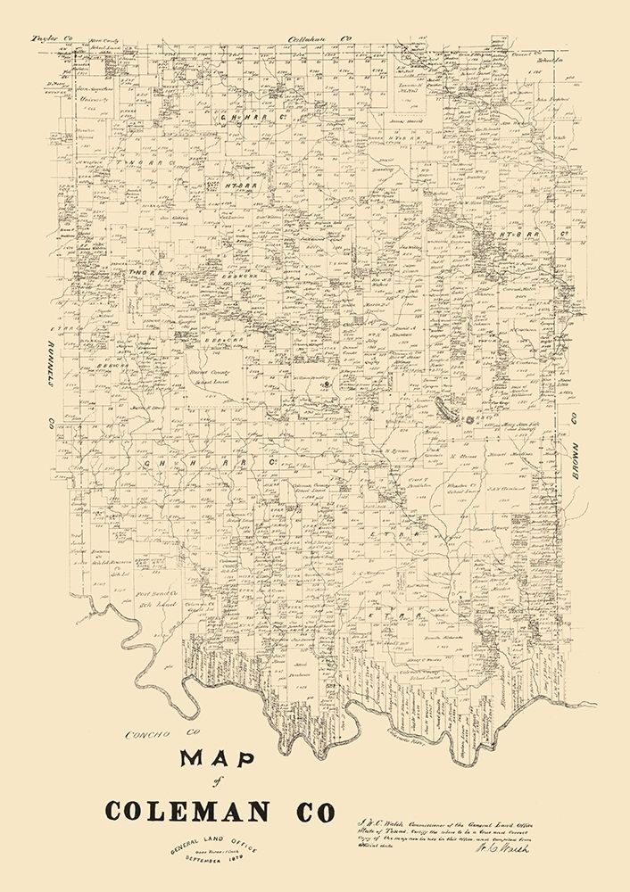 Coleman County Texas - Walsh 1879