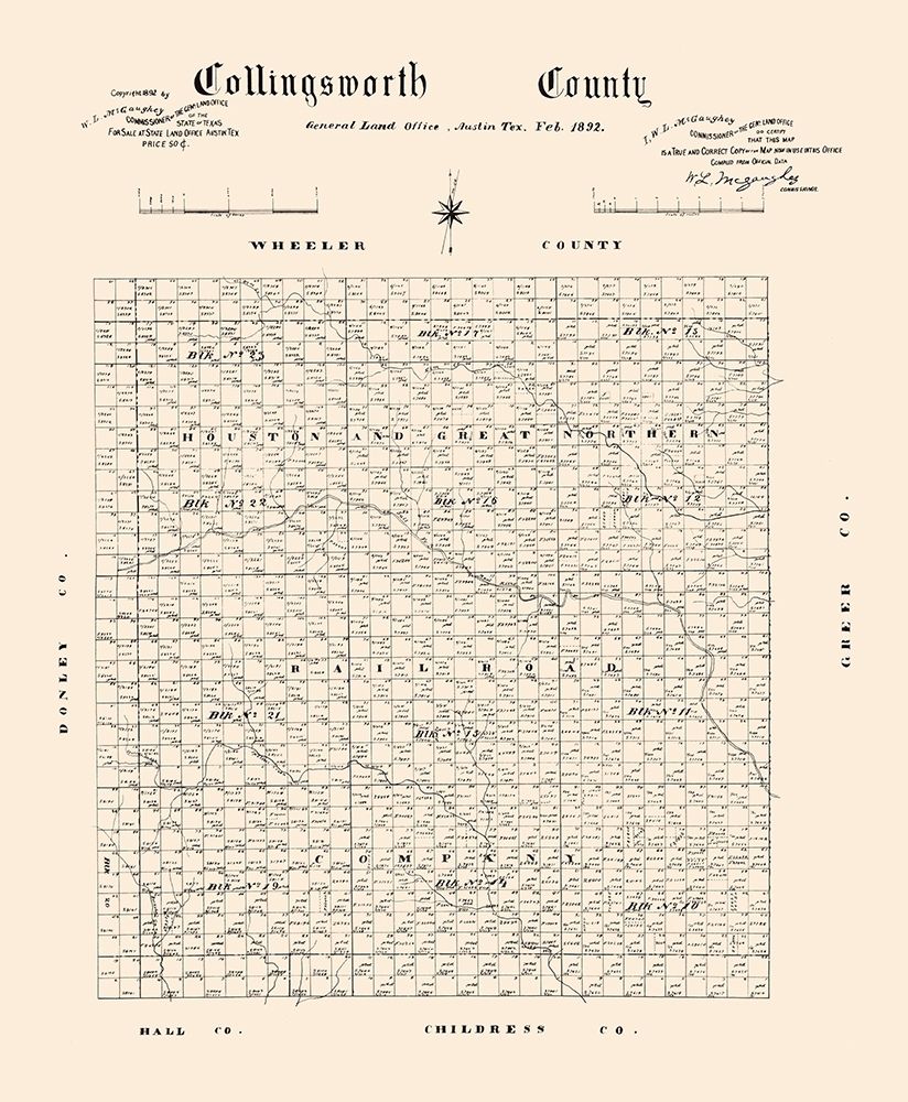 Collingsworth County Texas - 1892