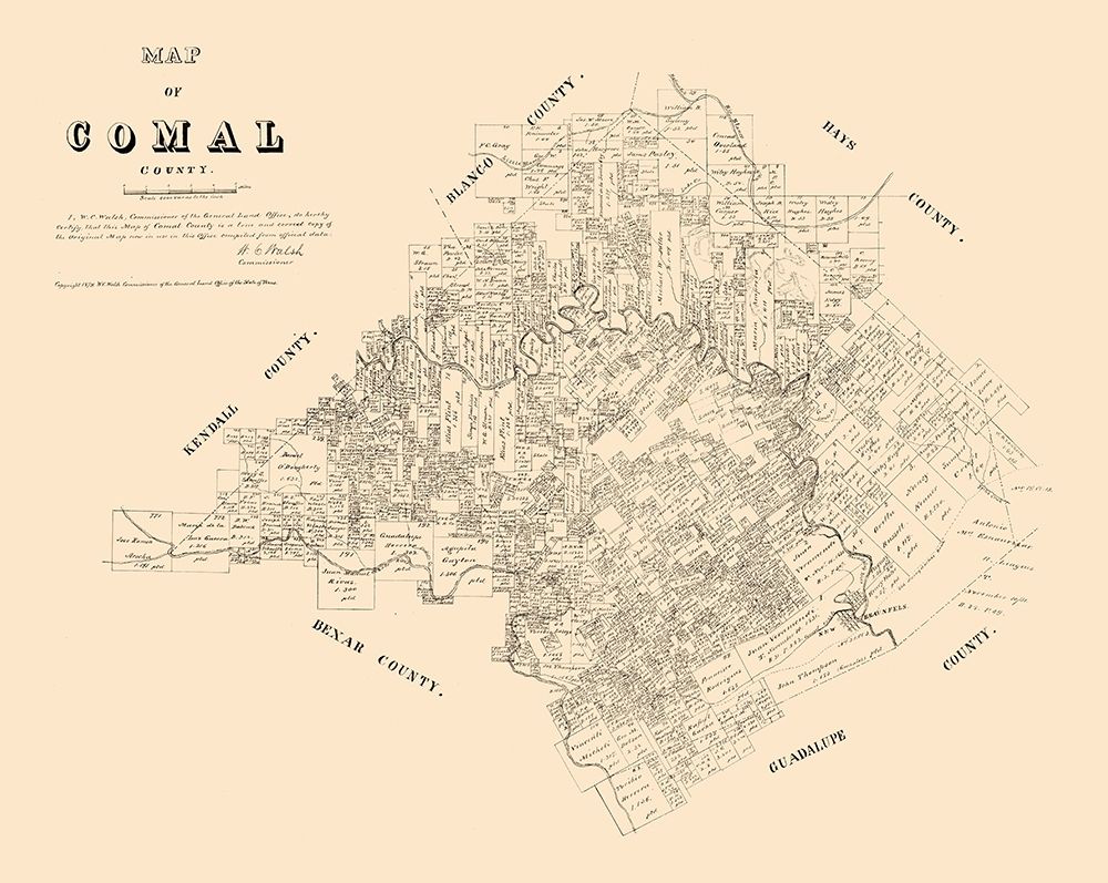 Comal County Texas - Walsh 1879