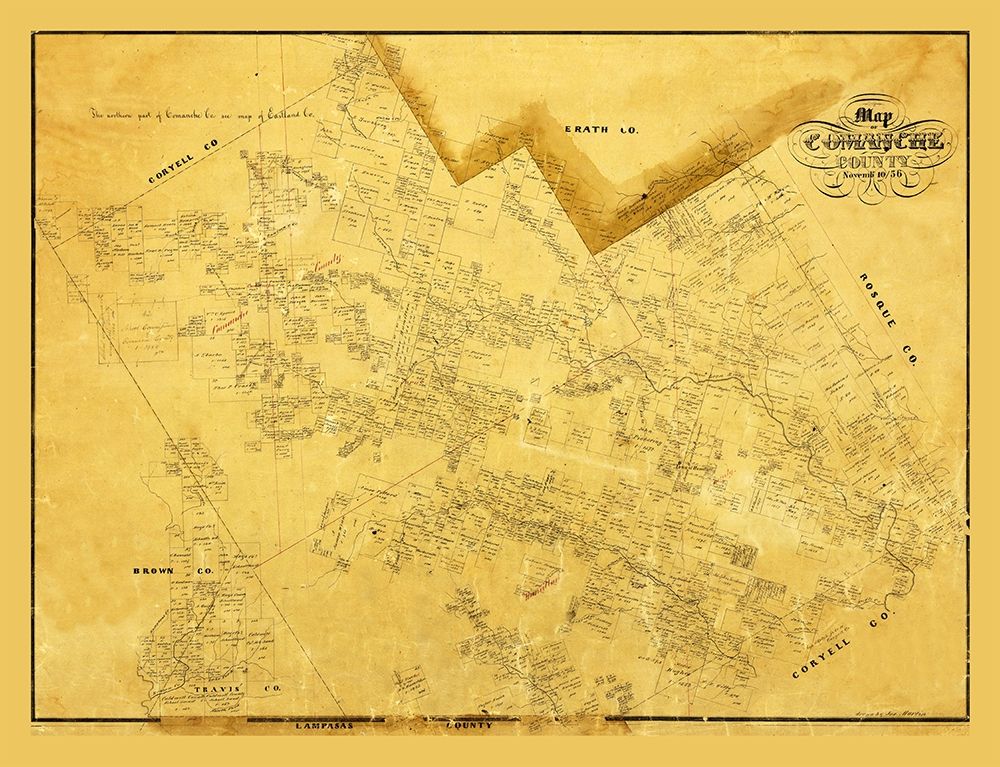 Comanche County Texas - 1856