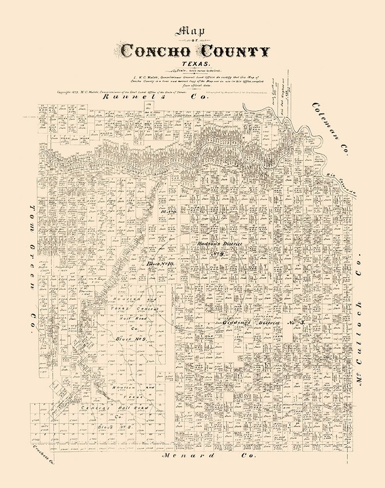 Concho County Texas - Walsh 1879