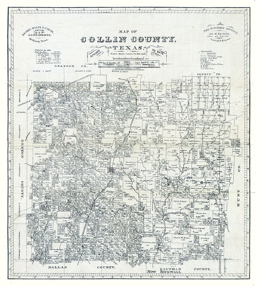 Collin County Texas - Gast 1881