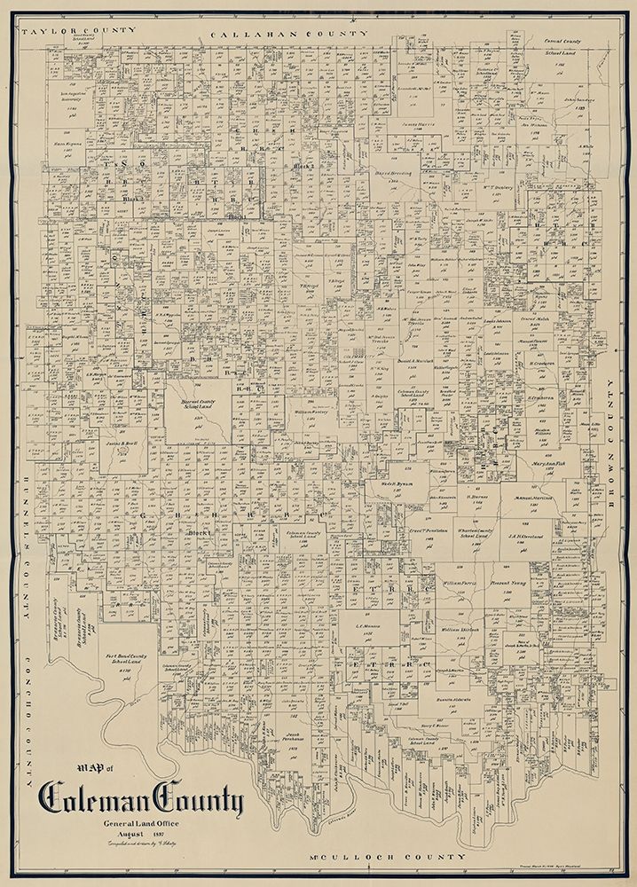 Coleman County Texas - Schutze 1897