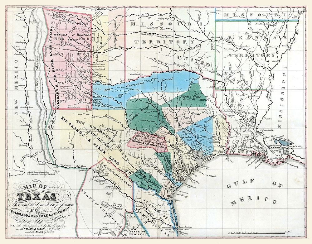 Texas - Colorado River - Konen Marche 1835
