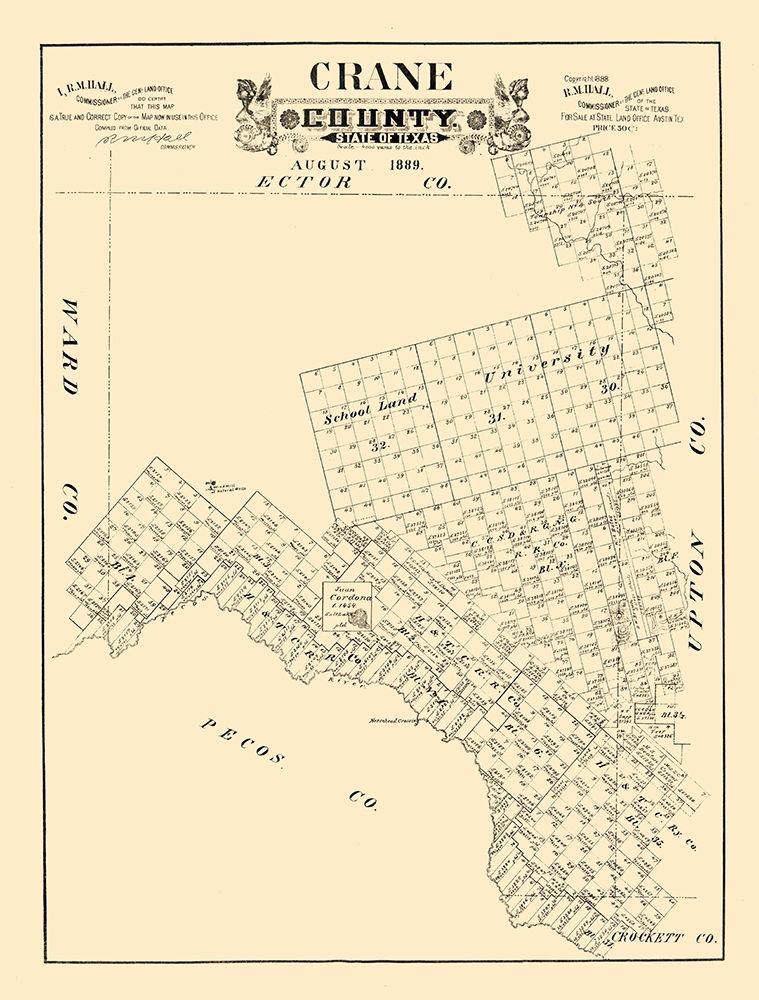 Crane County Texas - 1889