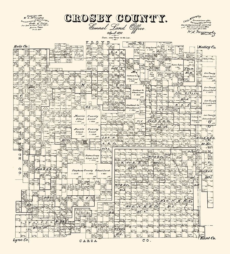 Crosby County Texas - McGaughey 1892