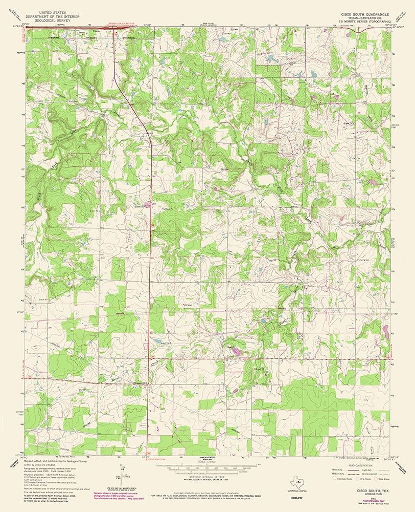 Cisco South Texas Quad - USGS 1987