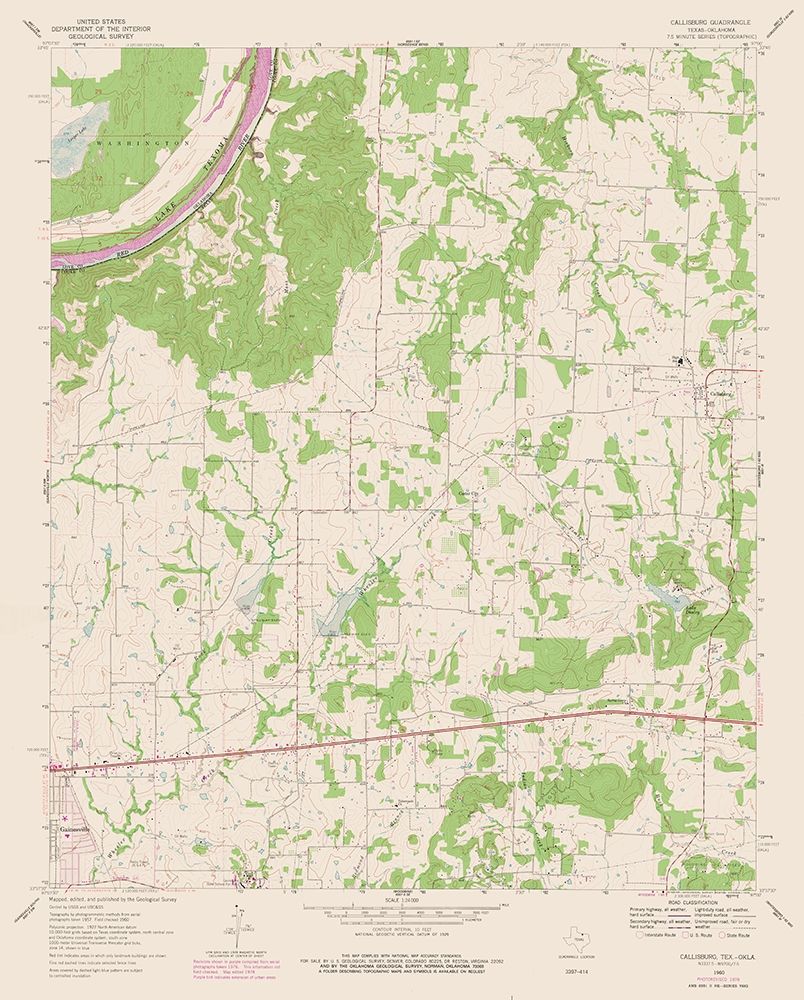 Callisburg Texas Quad - USGS 1960