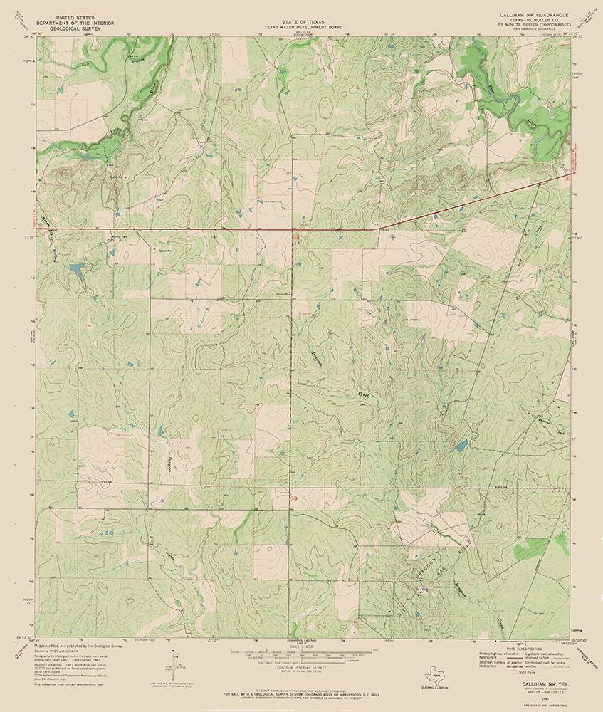 Calliham Texas Quad - USGS 1967